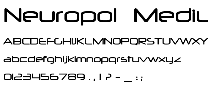 Neuropol  Medium font